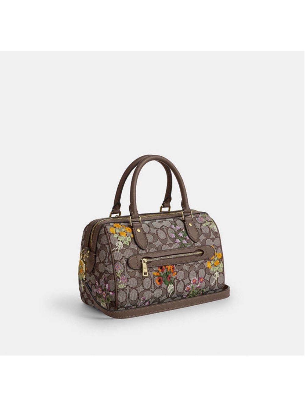 NEW Coach Rowan Crossbody Floral Embroidered Signature Jacquard CDZ01 NWT - Picture 4 of 12